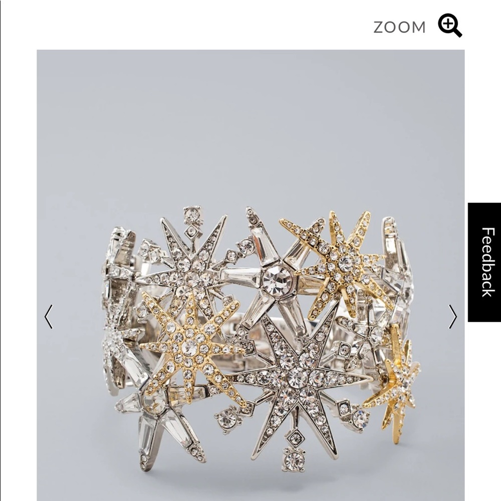 WHBM mixed metal star cuff bracelet NWT - Picture 2 of 6